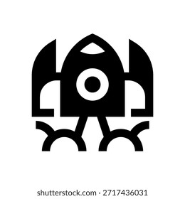 Rocket Launch Line Icon, Outline Symbol for Start-up Launch, Project Kickoff, Business Growth, Rapid Success, and Career Advancement. Vector Sign Icon.