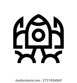 Symbol für Startposition, Umrisssymbol für Start-up-Start, Projektstart, Geschäftswachstum, schnellen Erfolg und Karrierefortschritt. Vektorsymbol.
