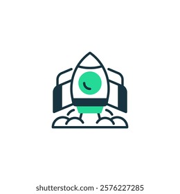 Rocket Launch line icon. Universal creative premium symbol. Vector sign icon logo template. Vector illustration