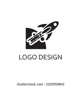 rocket launch for logo design
