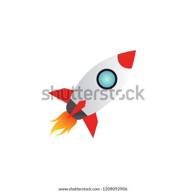 Rocket Launch Logo Icon Design Template Stock Vector (Royalty Free ...