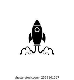 Rocket Launch logo icon. Startup, target, mission logo icon vector.