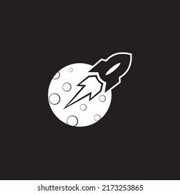 rocket launch logo icon vector image rocket  logo design template inspiration vector image