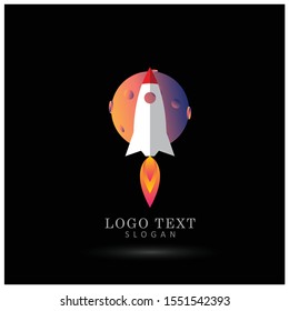 Rocket & Launch Logo. Symbol & Icon Vector Logo.
