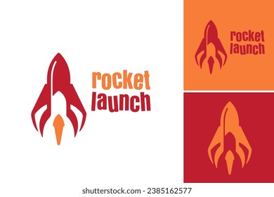 Logotipo de lanzamiento del cohete: Este activo es un diseño de logotipo que representa un lanzamiento de cohetes y es adecuado para empresas u organizaciones relacionadas con la exploración espacial, la tecnología, la innovación
