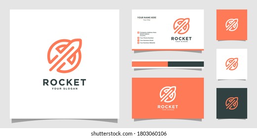 Rocket Launch Logo Vector Template