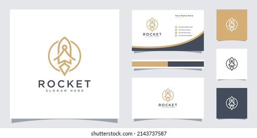 rocket launch logo vector template
