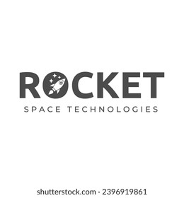 Rocket launch logo vector template. Creative rocket flight startup fly launch vector logo design