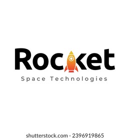 Rocket launch logo vector template. Creative rocket flight startup fly launch vector logo design