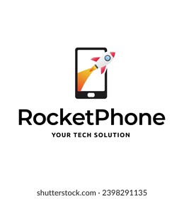 Rocket launch logo vector template. Creative rocket flight startup fly launch vector logo design