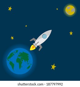 rocket launch to the moon