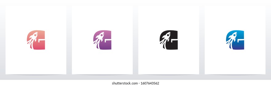 Rocket Launch On Letter Logo Design G 