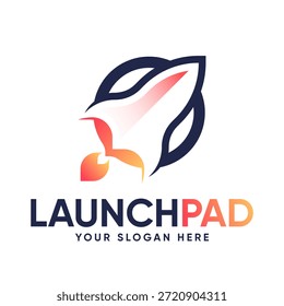 Lançamento de foguete Premium Logo Design