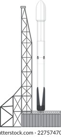 Ilustración del vector de lanzamiento de cohetes