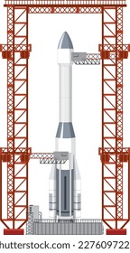 Ilustración del vector de plegado por cohete