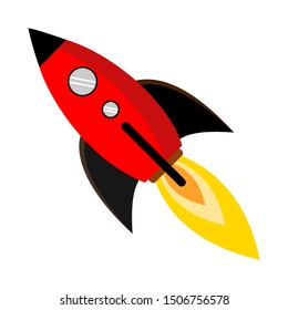 Rocket launch, send. startup business concept