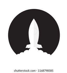 Rocket launch, ship.vector illustration concept of business.