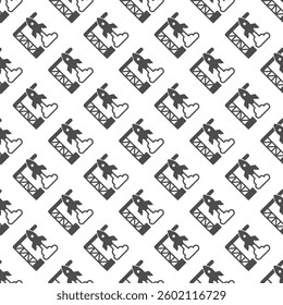Rocket launch solid seamless pattern, cosmos theme. Vector graphics. Orbital space rocket, spaceship flight start sign with background, repeat glyph icon