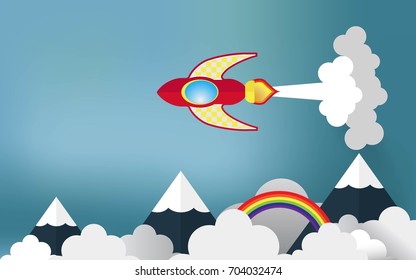 Rocket Launch to start the business. It has been inspired by paper art.
