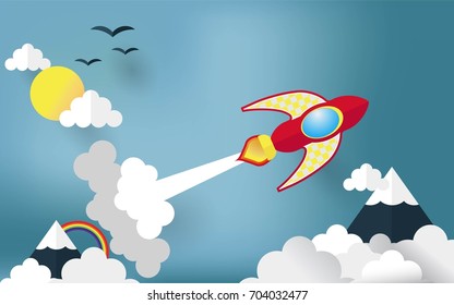 Rocket Launch to start the business. It has been inspired by paper art.