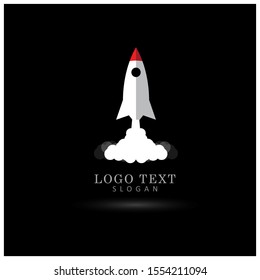 Rocket Launch & Startup Logo. Symbol & Icon Vector Template.