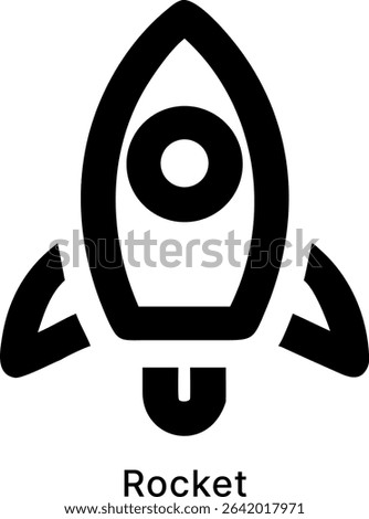 Rocket Launch Startup Space Black Fill Icon Design