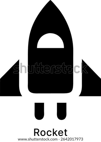 Rocket Launch Startup Space Black Fill Icon Design