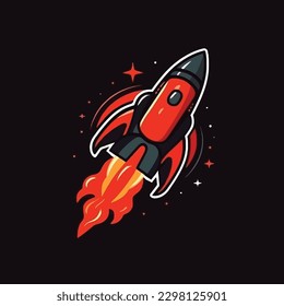 Rocket Launch Symbol logo vector