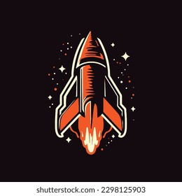 Rocket Launch Symbol logo vector