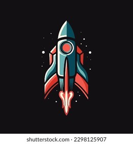 Rocket Launch Symbol logo vector