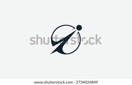 Rocket launch tech logo with orbit trail. A sleek rocket icon integrated into a circular orbit path symbolizing progress, exploration, and space tech innovation.