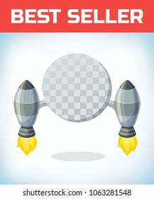 rocket launch. Upgrading old technology as upgrade in business concept. Turbojet air engine or turbine.