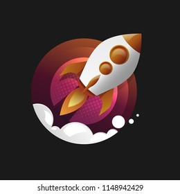 Rocket launch  vector 