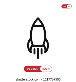 Rocket launch vector icon