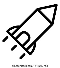 Rocket Launch Vector Icon