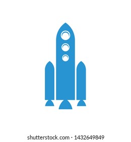 Rocket Launch Vector Icon Illustration, Rocket Logo Design
