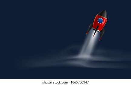 Rocket launch. vector illustration business concept.