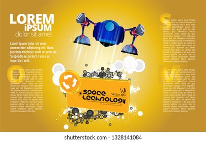 Rocket launch, vector illustration concept