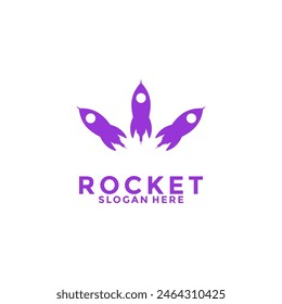 rocket launch vector logo design, simple modern rocket logo design inspiration