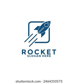 rocket launch vector logo design, simple modern rocket logo design inspiration