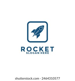 rocket launch vector logo design, simple modern rocket logo design inspiration