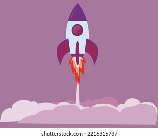 rocket launch vector logo icon