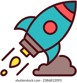 Rocket-Startsignal-Vektorgrafik