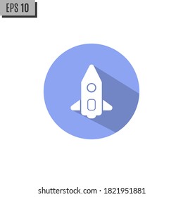 Rocket Launched Icon Vector Logo Template Illustration Design. Vector EPS 10.