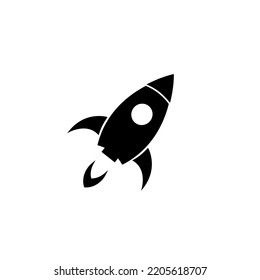Rocket Launched Icon Vector Logo Template Illustration Design.