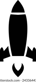 Rocket Launched Icon Vector Logo Template Design, Space related Icon, Raumschiff-Icon in flachem Design. Projektstart-Signatur. Kreatives Ideensymbol. isoliert auf transparentem Hintergrund, fliegende Rakete.