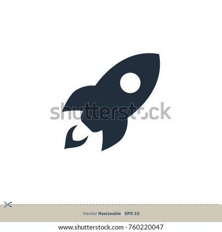 Rocket Launched Icon Vector Logo Template Illustration Design. Vector EPS 10.