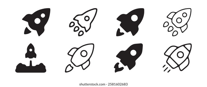 Rocket launched icon vector. Start up business concept. Creative idea symbol. Rocket illustration sign EPS 10