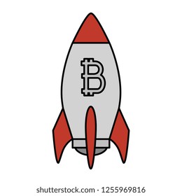 rocket launcher with bitcoin symbol