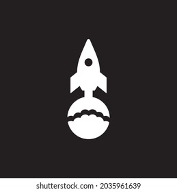 diseño del logotipo del icono del lanzador de cohetes